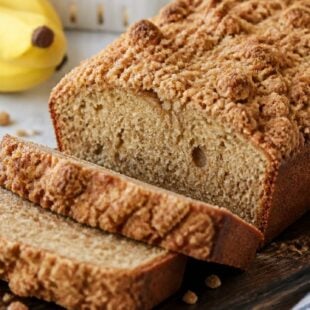 Banana Bread with Streusel Topping Recipe with Cinnamon