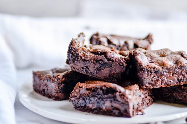 Super thick and fudgy chocolate chunk brownies.
