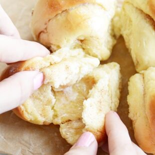 Soft, fluffy, gooey cinnamon rolls with a sweet surprise in the middle. These rolls are perfect for teaching little ones about the resurrection at Easter time!
