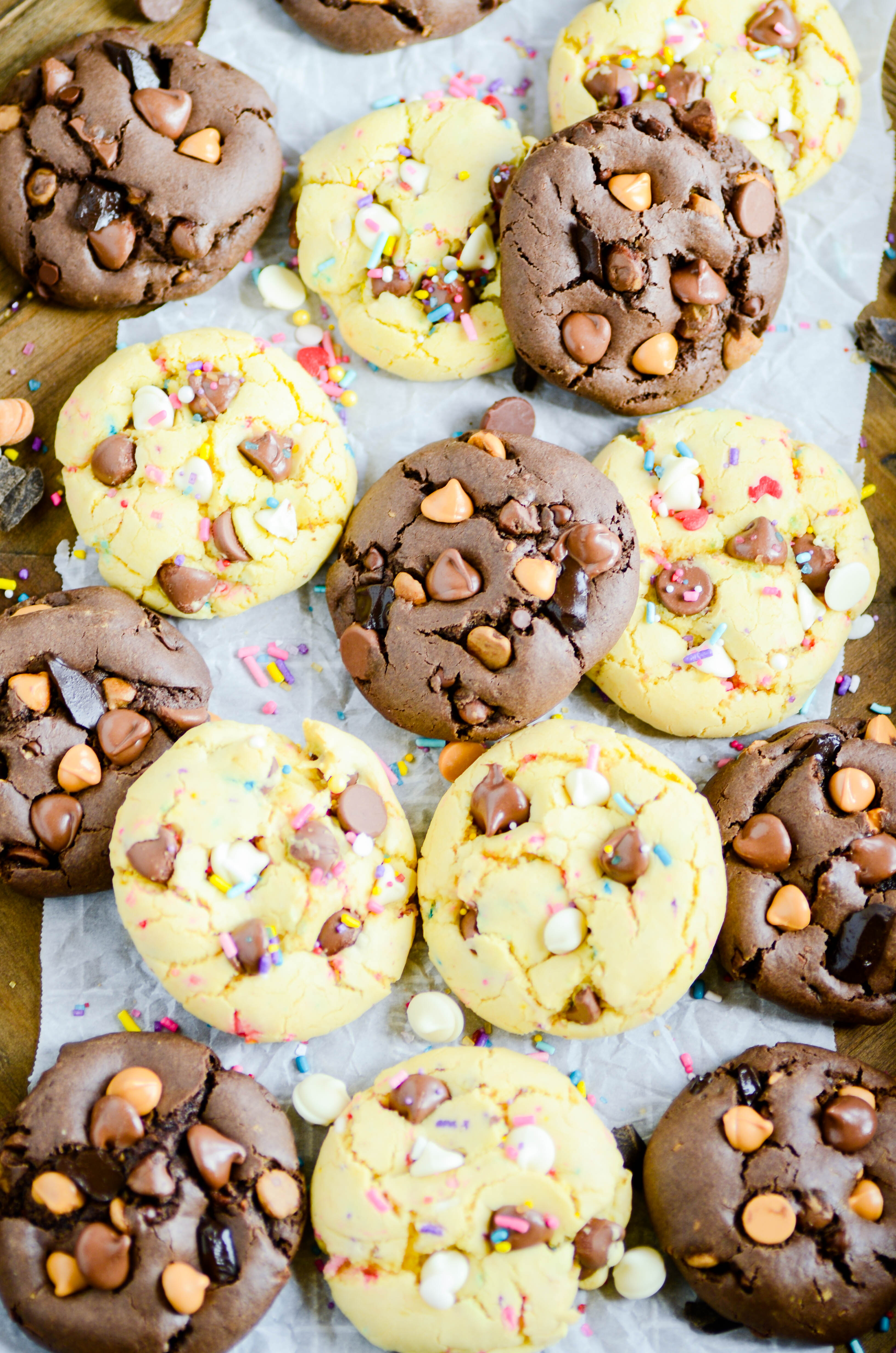 My favorite recipe for cake mix cookies. You can make so many different kinds of cookies with just one recipe!