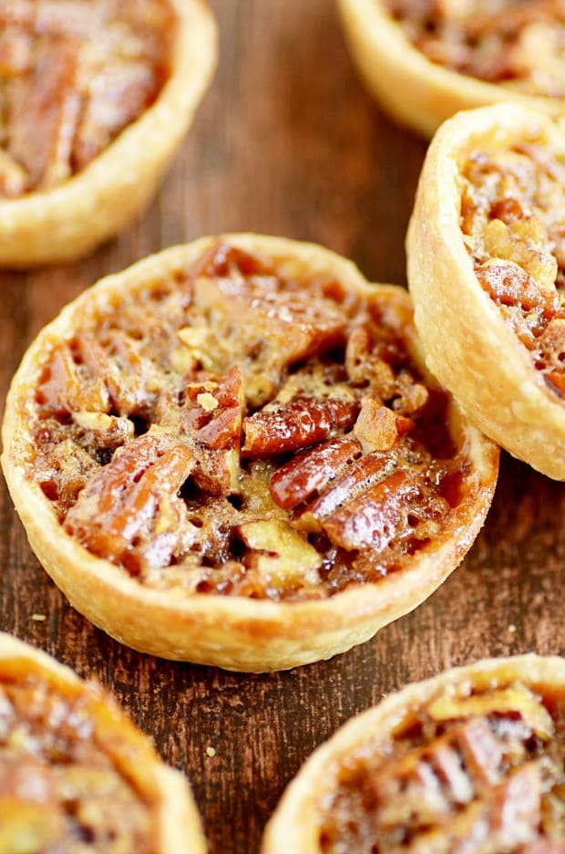 Mini Pecan Pie Recipe perfect for Thanksgiving or Christmas dessert!