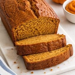 This libby's pumpkin bread recipe is moist, cozy, and loaded with crunchy nuts! Easy, fool proof, and perfect for fall baking season. 🎃