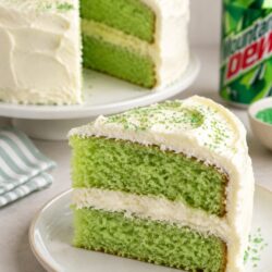 This mountain dew cake is soda-pop magic! Moist, citrusy, glazed to perfection, and made from a simple boxed mix. You have to try it!