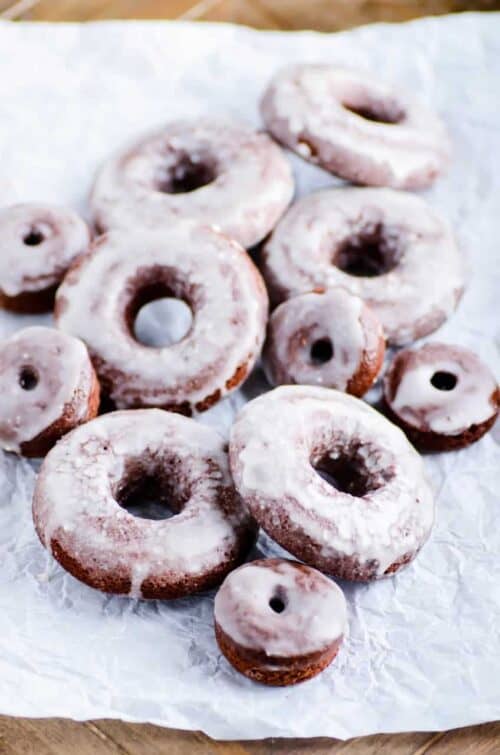 Devil's Food Cake Baked Donuts