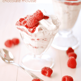 You can whip up this White Chocolate Raspberry Mousse in just a few minutes!!
