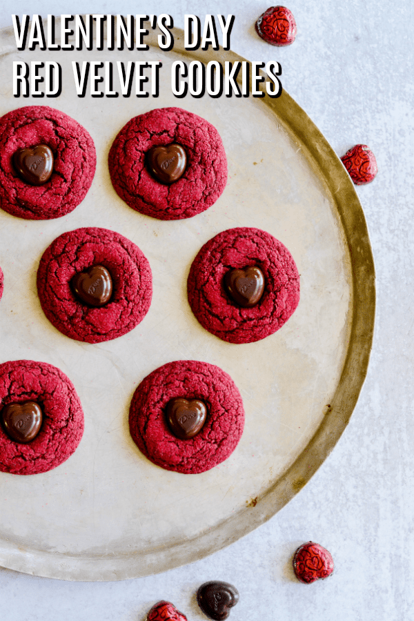 These Valentine's Day Red Velvet Cookies are the perfect treat to make for your sweetheart