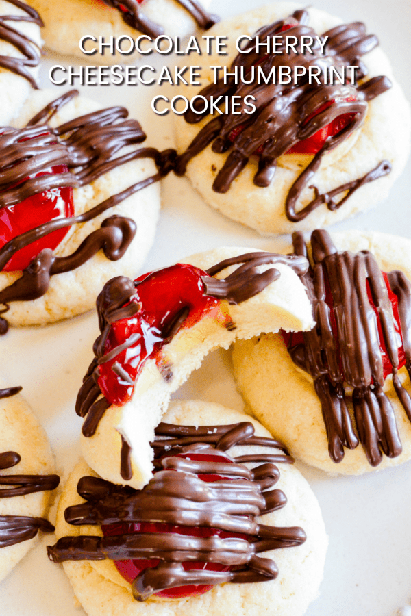 These Chocolate Cherry Cheesecake Thumbprint Cookies are simple, beautiful, and full of great textures and flavors
