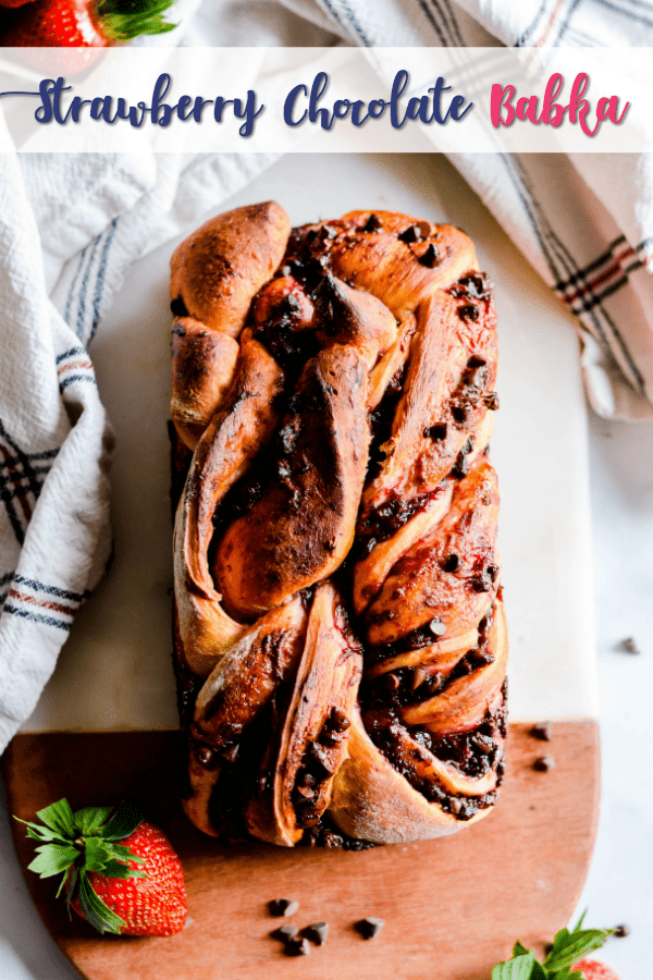 This recipe for Strawberry Chocolate Babka has only 3 ingredients thanks to Rhodes Bake-N-Serv Bread. Sweet strawberry jam and chocolate chips swirled inside soft bread.