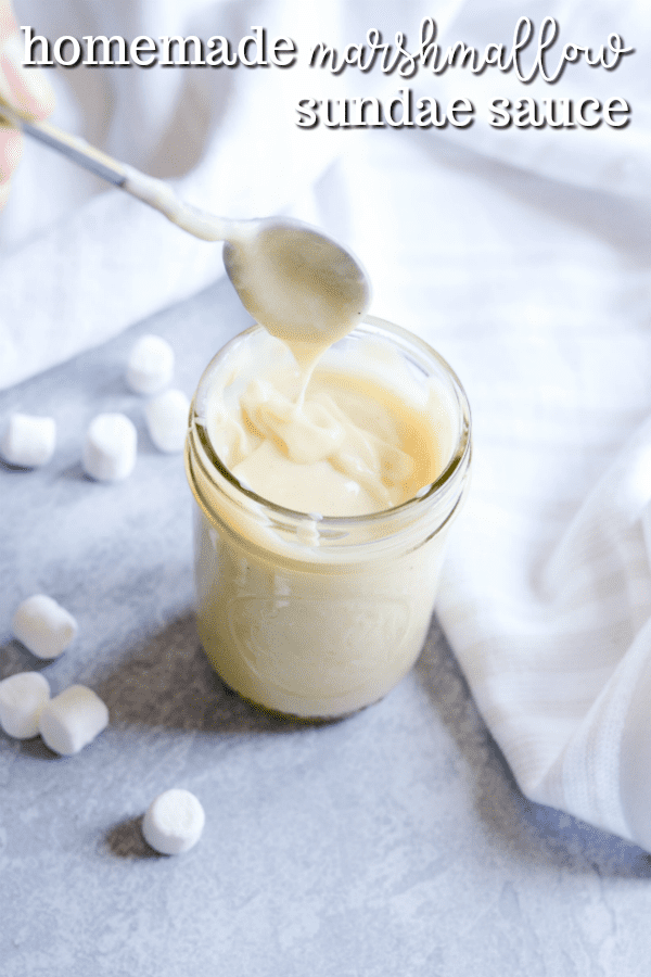 homemade marshmallow sundae sauce
